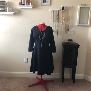 Navy blue plus size dress